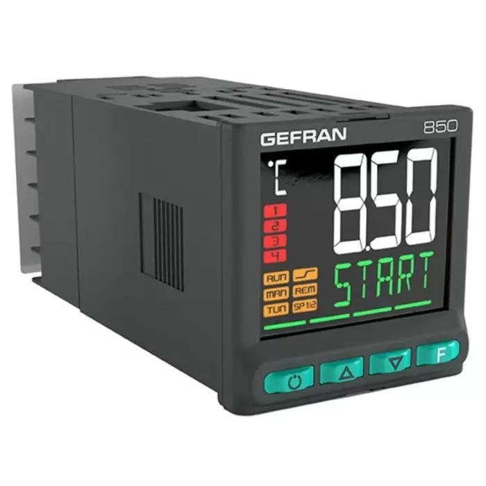 GEFRAN 850 PID Temperature Controller 48x48x100 mm 3 Input 4 Output Analogue 24 V Supply Voltage PID Controller, 850-A-RRD-0-0-02-3-M0-00-0-00