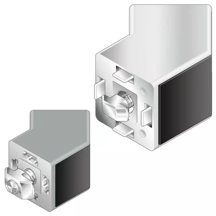 Bosch Rexroth 45° Connector, Connecting Component, Strut Profile 30 x 30 mm, Groove Size 8 mm, 3842554446