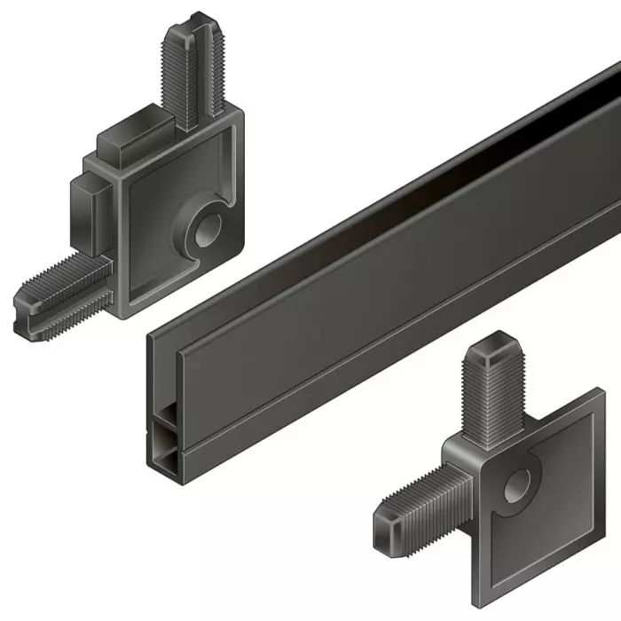 Bosch Rexroth Black Aluminium Panel Strip, 10 mm Groove Size, 3m Length, 3842305766