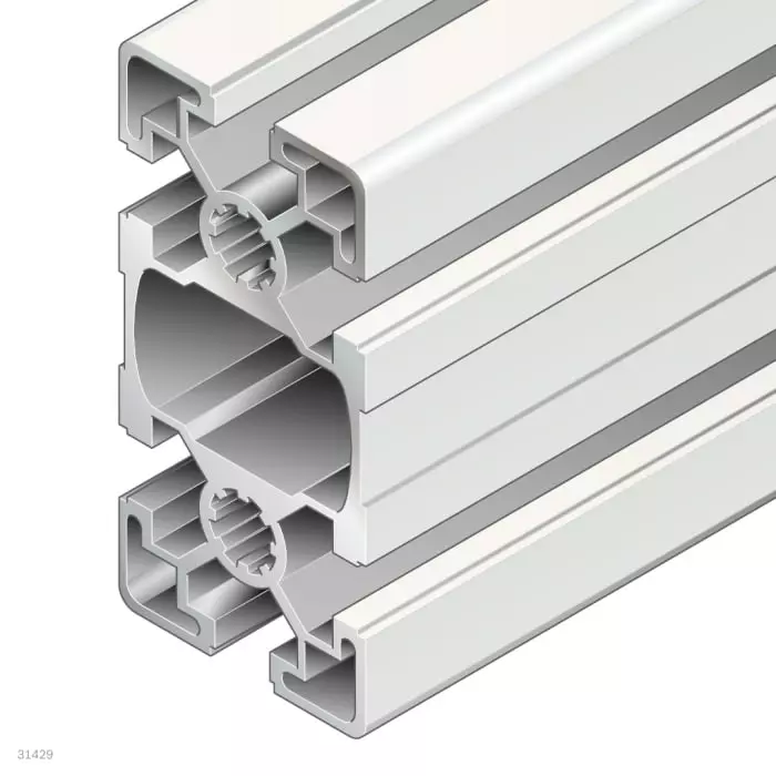 Bosch Rexroth Silver Aluminium Profile Strut, 45 x 90 mm, 10 mm Groove, 1000 mm Length, 3842992432/1000