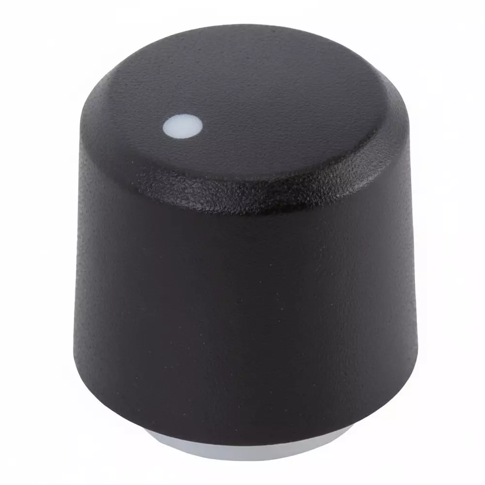 Same Sky Knobs Smooth Type Acrylonitrile Butadiene Styrene (ABS) Black 10.39 mm Outside Diameter, SPK-018A