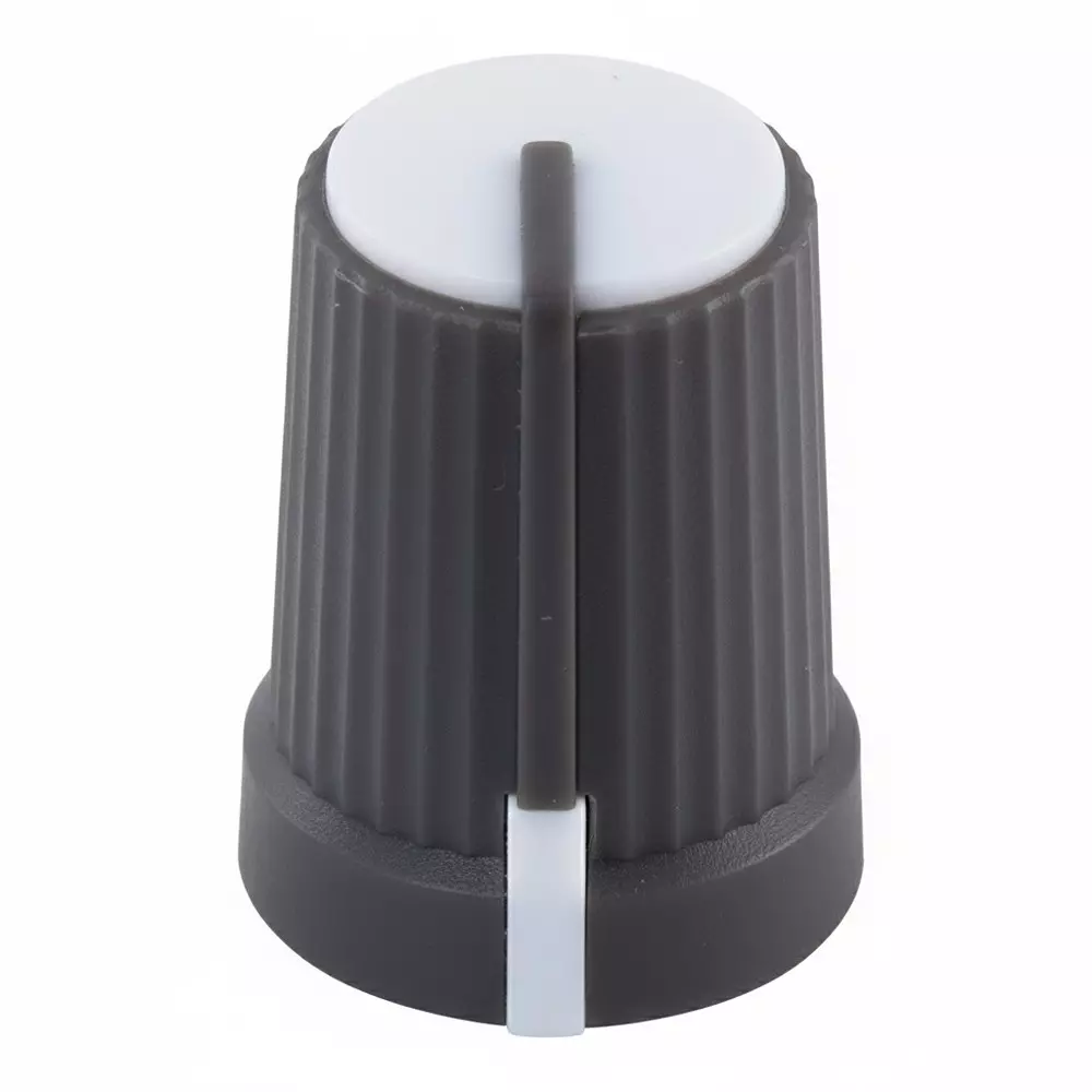 Same Sky Knobs Ribbed Type Plastic Gray (Dark Gray) 12.2 mm Outside Diameter, SPK-001F