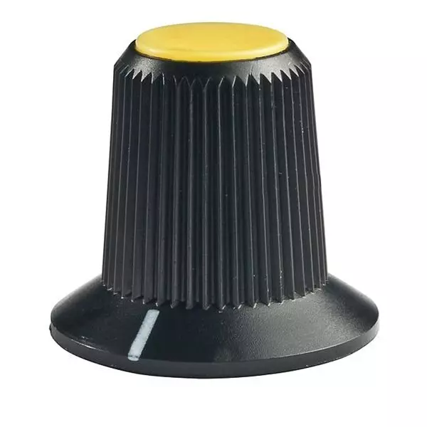 NKK SWITCHES AT Series Cylindrical Knob with Skirt Knurled, Straight Design 2.28 mm Shaft Diameter, AT4103E