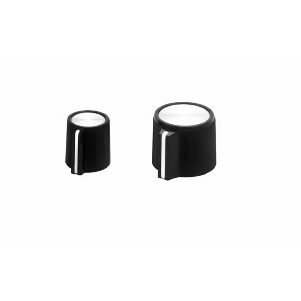 APEM 43021 Series Knobs Black 13 mm Outside Diameter, 430211B1/4