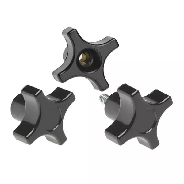 DAVIES MOLDING Clamping Knob Phenolic Black 30 mm Outside Diameter, 2820CR