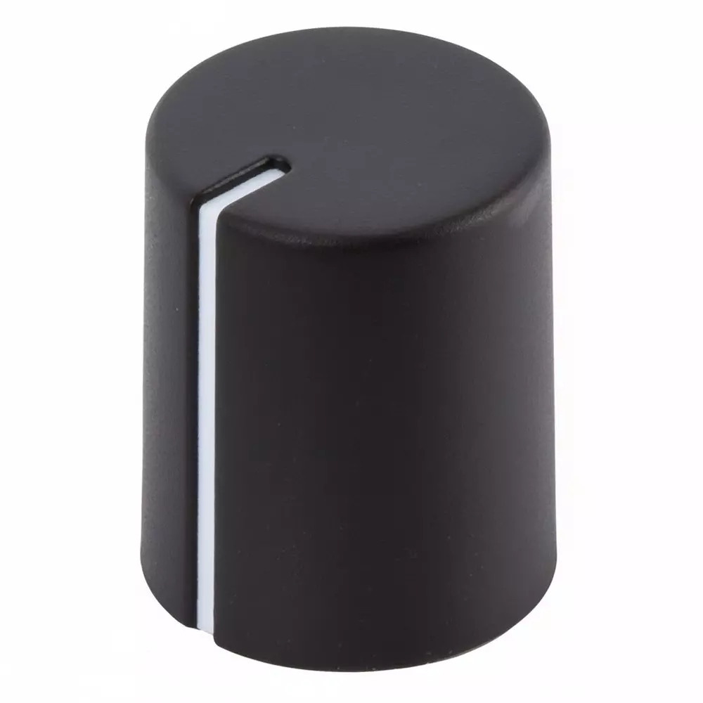 Same Sky Knobs Smooth Type Plastic Black 11.03 mm Outside Diameter, SPK-010A