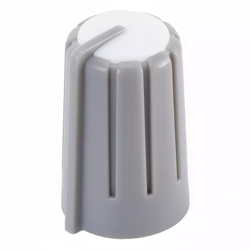 Same Sky Knobs Ribbed Type Acrylonitrile Butadiene Styrene (ABS) Gray 11 mm Outside Diameter, SPK-007G