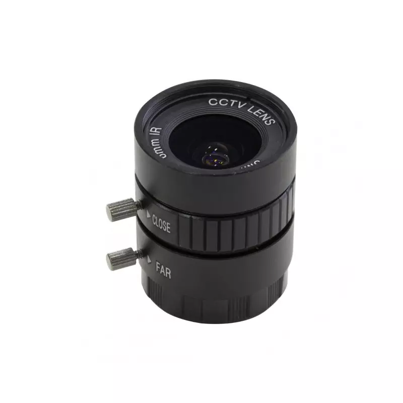 ArduCam LN037 Lens for Raspberry Pi HQ Camera, Wide Angle CS-Mount Lens, 6mm Focal Length with Manual Focus and Adjustable Aperture