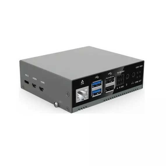 EDATEC ED-IPC3020-04001-P Industrial Co MPuter Based on Raspberry Pi 5 with Pi5 4GB,Audio input  output,RS232  485, with 128GB SSD, with PoE