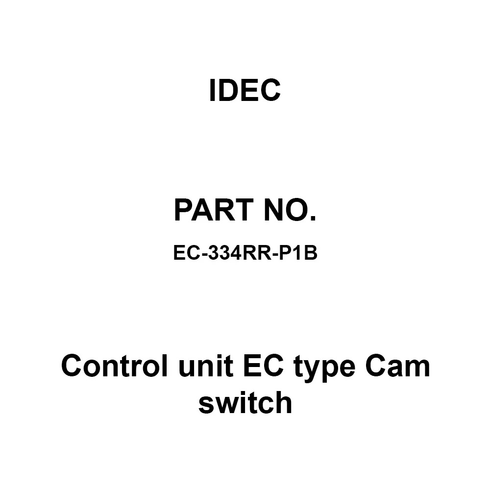 IDEC Control unit EC type Cam switch Power Conditioner 3 Steps Spring Return Type, EC-334RR-P1B