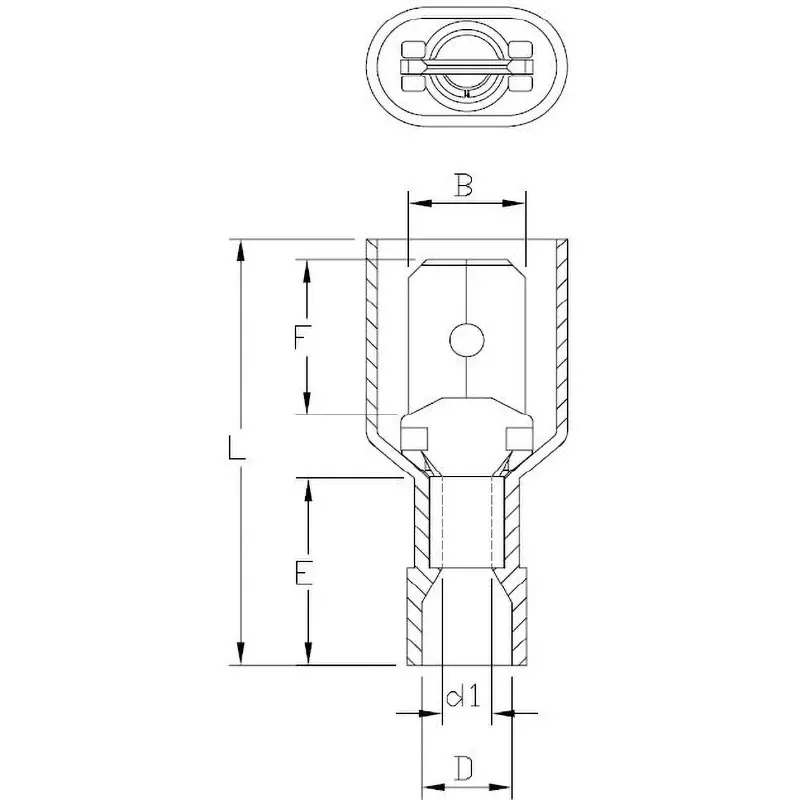monotaro-plug-connection-terminal-250-type-male-rated-voltage-300-v-dimension-l-235-mm-dimensions-b-635-mm-38385263-pack-of-100-pcs