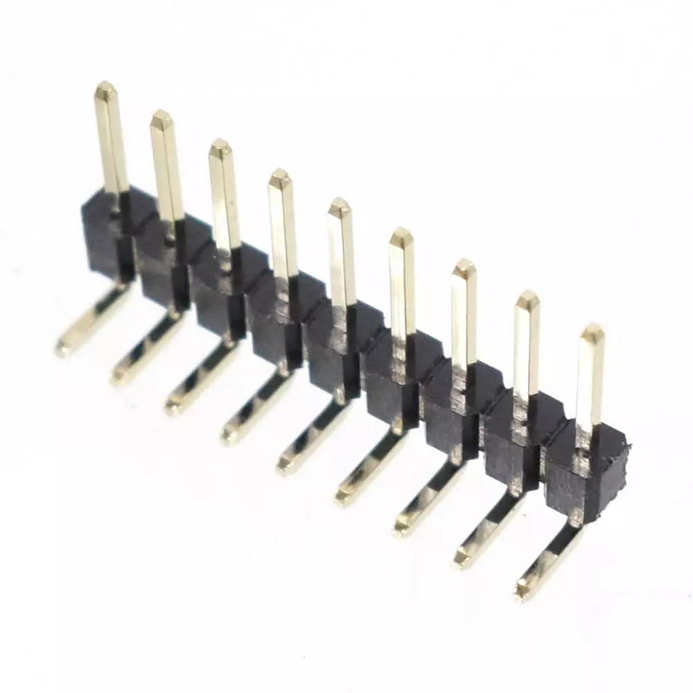 LINKMAN Pin Header 2.54 mm Cell Spacing Right angle Connector Shape 9 No. of Pin, 213A-09RE-02