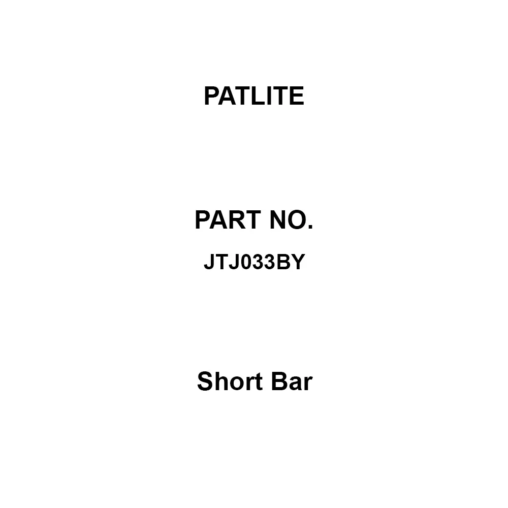PATLITE Short Bar Yellow Coating Color Vinyl chloride Insulator Material JTJ0 series Specifications, JTJ033BY (Pack of 10)