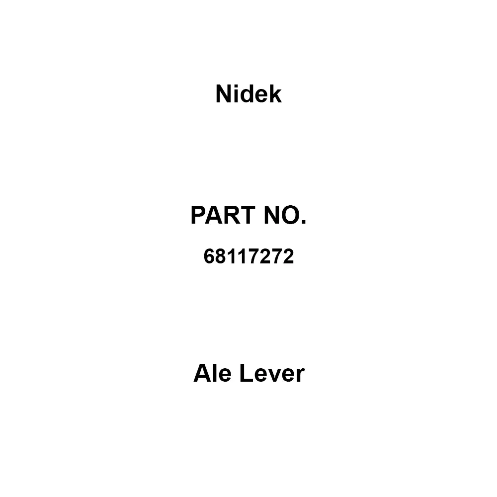 Nidek Ale Lever Gloss Finish Type Correspondence Rohs Directive, 140000050626