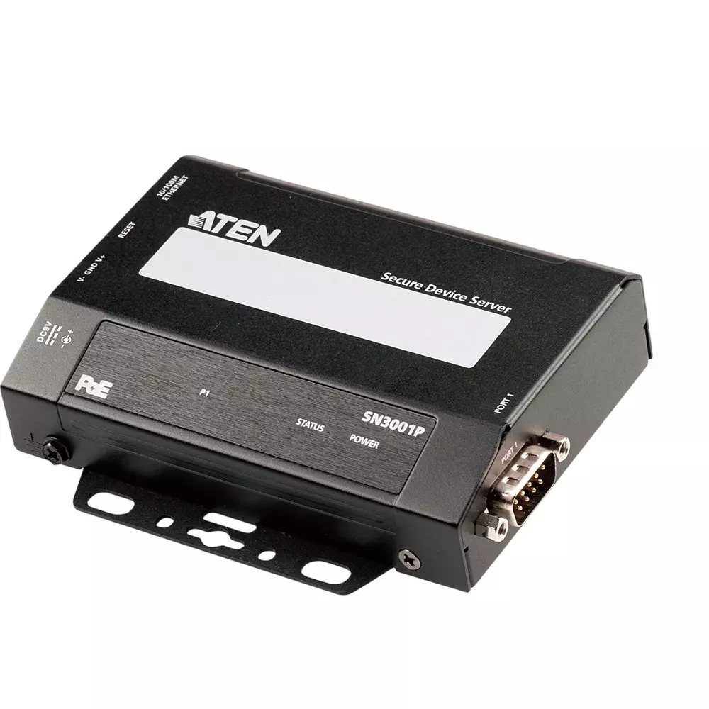 Aten Device Server Ethernet interfaces: 1 No. of Port DB-9 male x 1 Port, SN3001P
