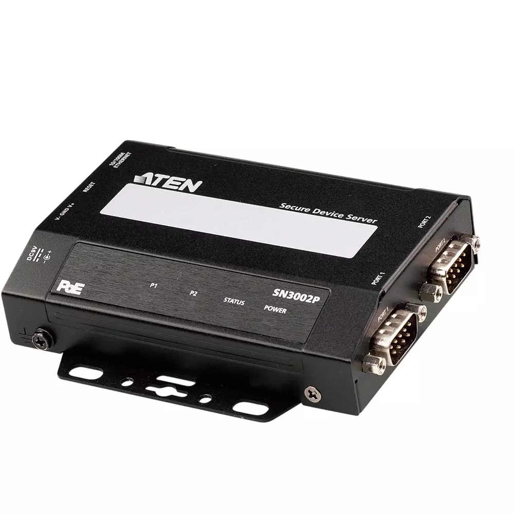 Aten Device Server Ethernet interfaces: 1 No. of Port DB-9 male x 2 Port, SN3002P