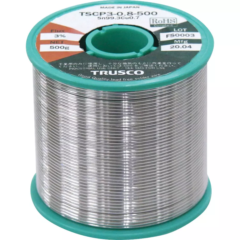 TRUSCO Low Cost Lead-free Solder 0.6 mm Wire Diameter, TSCP3-0.6-500
