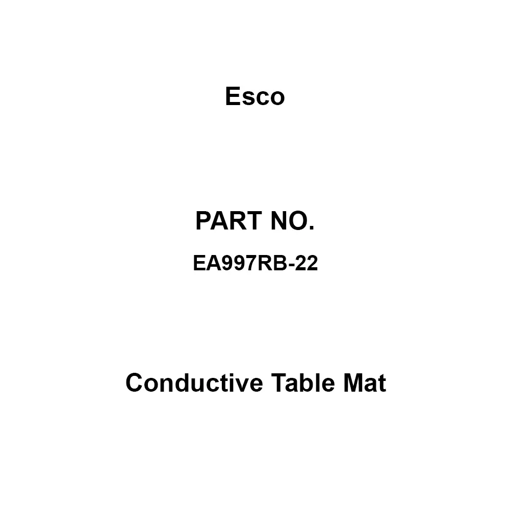 Esco Conductive Table Mat (Front) 10^4 to 10^6, (Back) 10^4 to 10^6 Surface Resistance, EA997RB-22