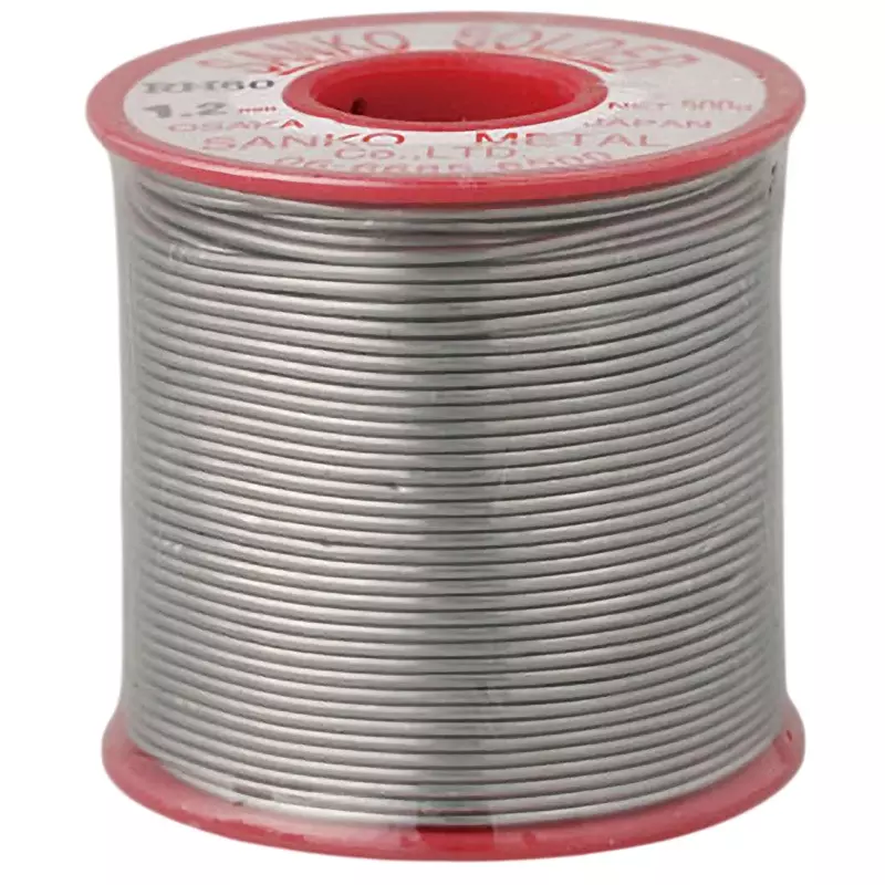 Esco Winding Solder 1.2 mm Wire Diameter 60% tin, 40% lead, 1.8% rosin Ingredient 500.0 g/roll Mass, EA311CB-12