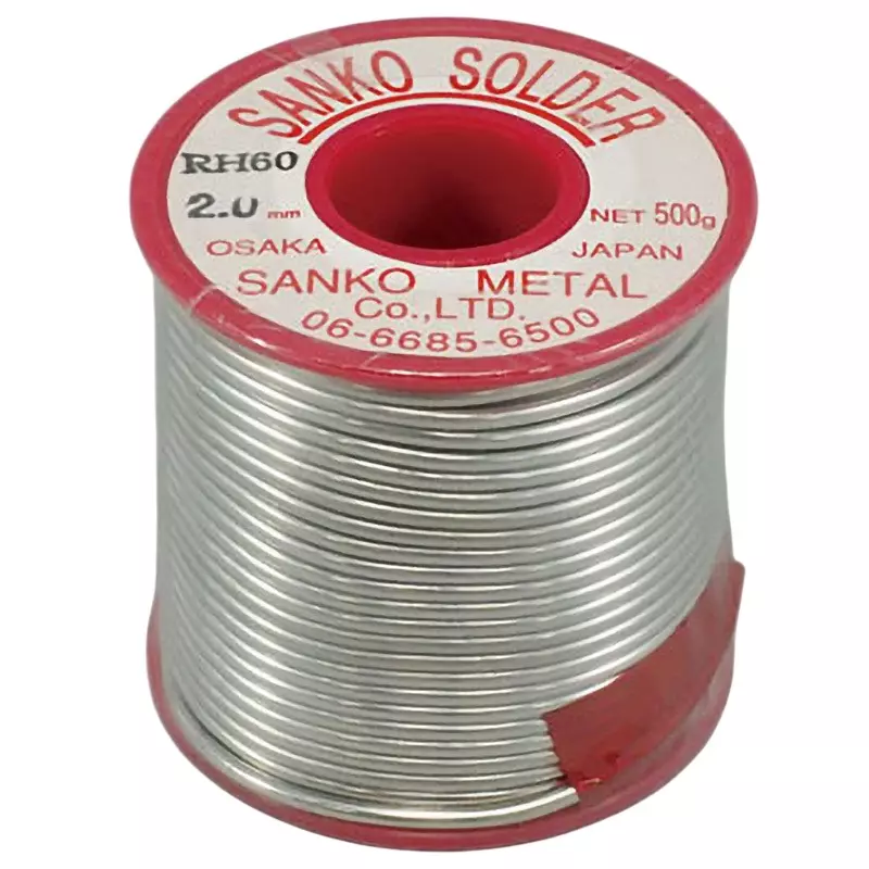 Esco Winding Solder 2.0 mm Wire Diameter 60% tin, 40% lead, 1.8% rosin Ingredient 500.0 g/roll Mass, EA311CB-14