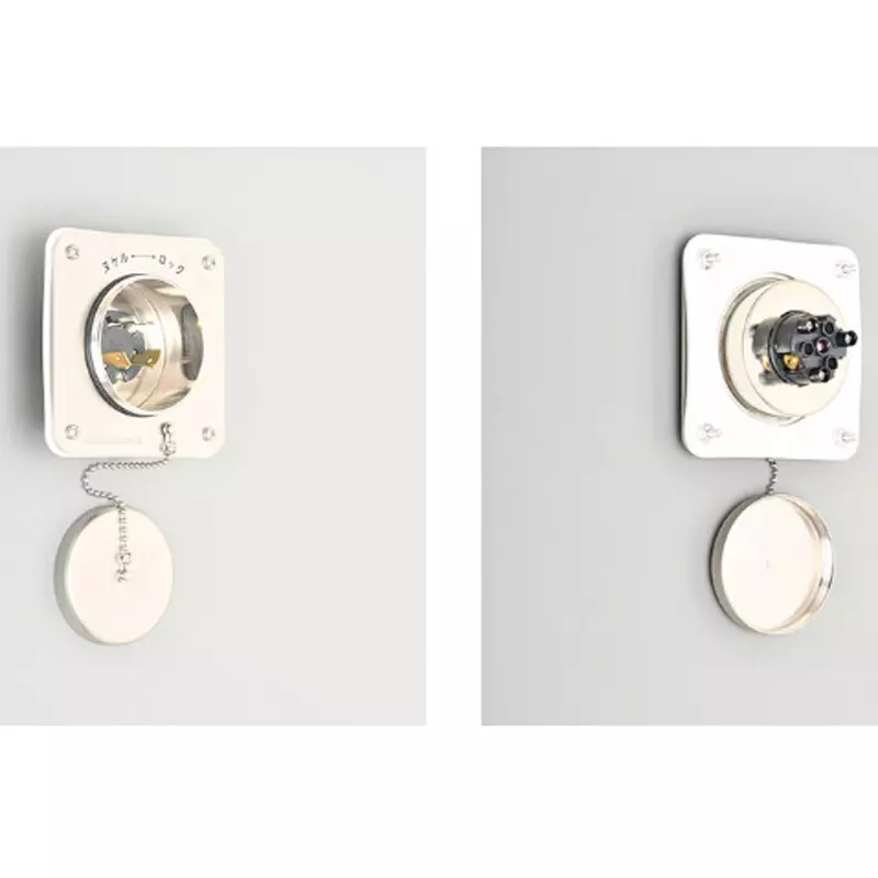 AMERICAN DENKI Waterproof Flange Inlet R3.5-4, R5.5-4 Applicable crimp terminal, 3245WJS-L8