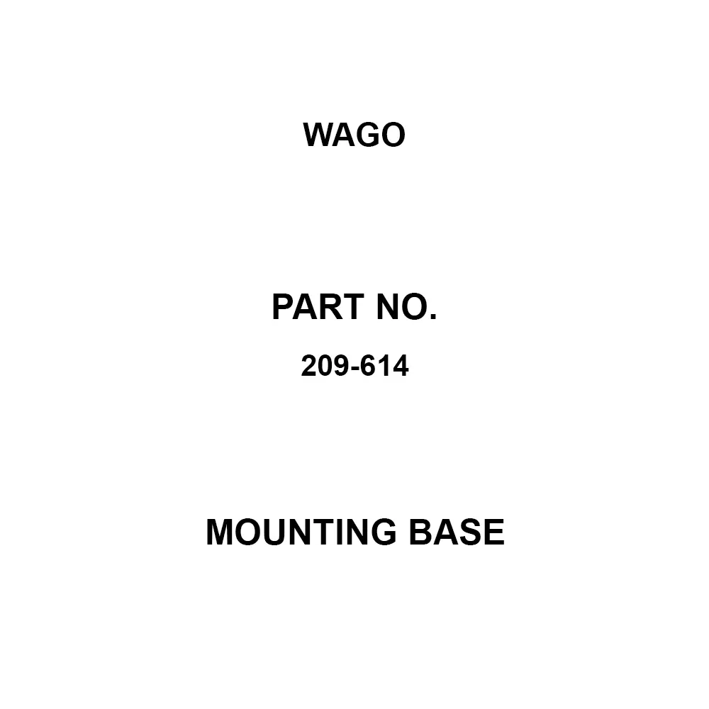 Wago Mounting Base, 209-614 (Pack of 5)