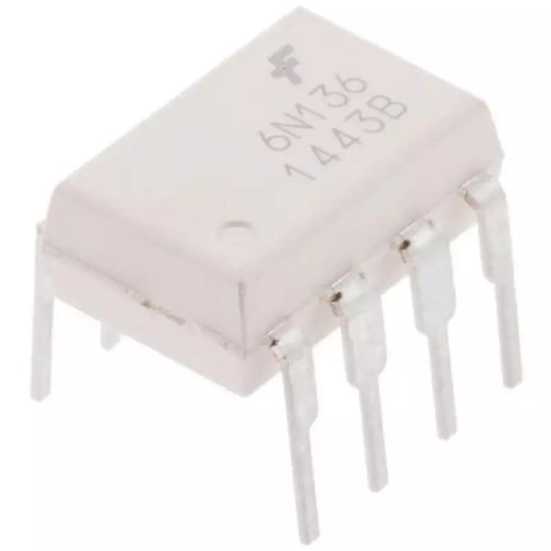 ON SEMICONDUCTOR Photocoupler Through-Hole Mounting 8 Pole, 6N136M (Pack of 5)