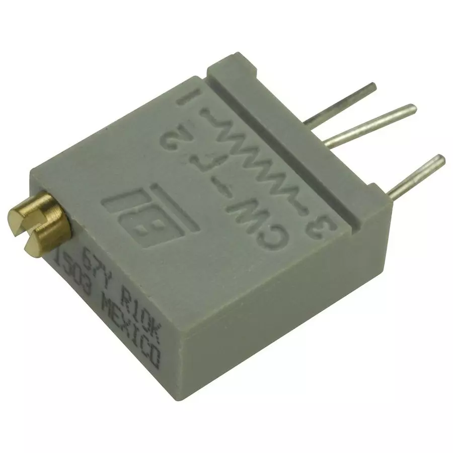 TT ELECTRONICS / BI TECHNOLOGIES TRIMMER POTENTIOMETER, 10KOHM 20TURN THROUGH HOLE, 67YR10KLF