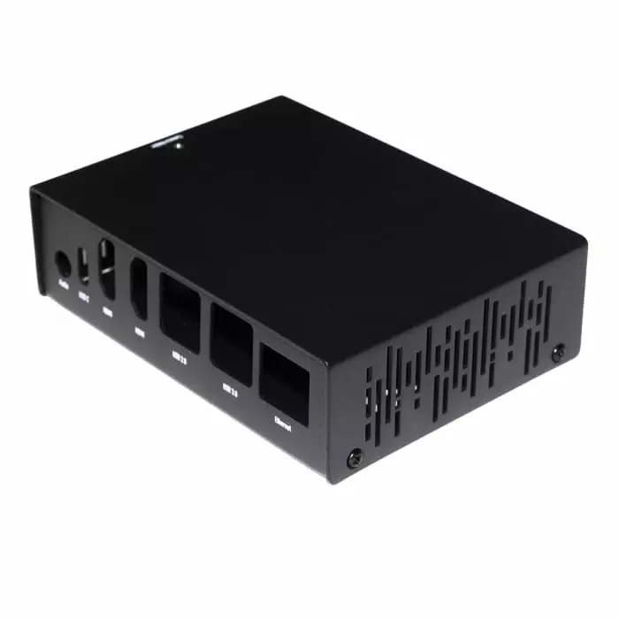 Okdo Metal ROCK SBC Case for use with ROCK 5 Model B Single Board Computer Black, 200122