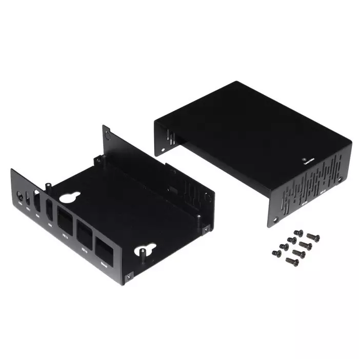 Okdo Metal ROCK SBC Case for use with ROCK 5 Model B Single Board Computer Black, 200122