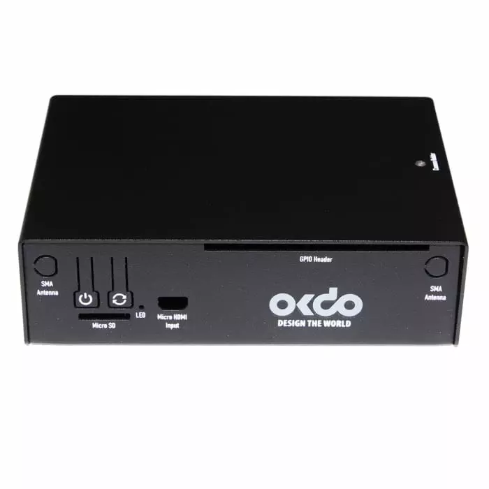 Okdo Metal ROCK SBC Case for use with ROCK 5 Model B Single Board Computer Black, 200122