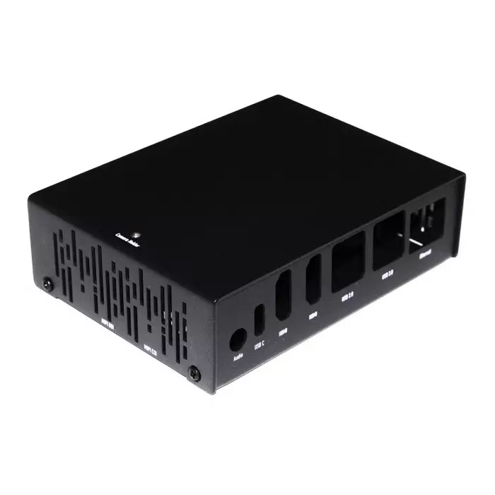 Okdo Metal ROCK SBC Case for use with ROCK 5 Model B Single Board Computer Black, 200122