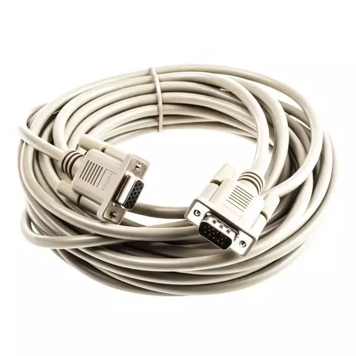ROLINE Female VGA to Male VGA Cable 10m Grey, 11.01.6590-25