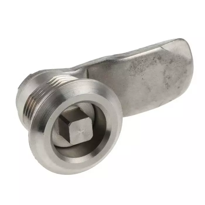 Steinbach & Vollman Square Key Lock Stainless Steel, 13 mm Panel to Tongue Depth, 20.2x20.2 mm Panel Cutout, 3410242