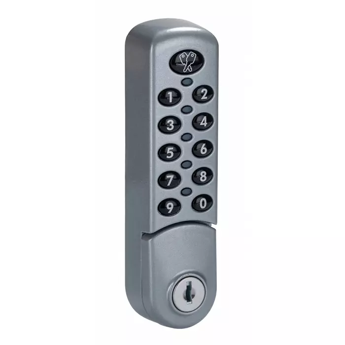 Euro-Locks Code Lock Zinc, Powder Coated Silver, 136x37 mm Dimension, 3780827