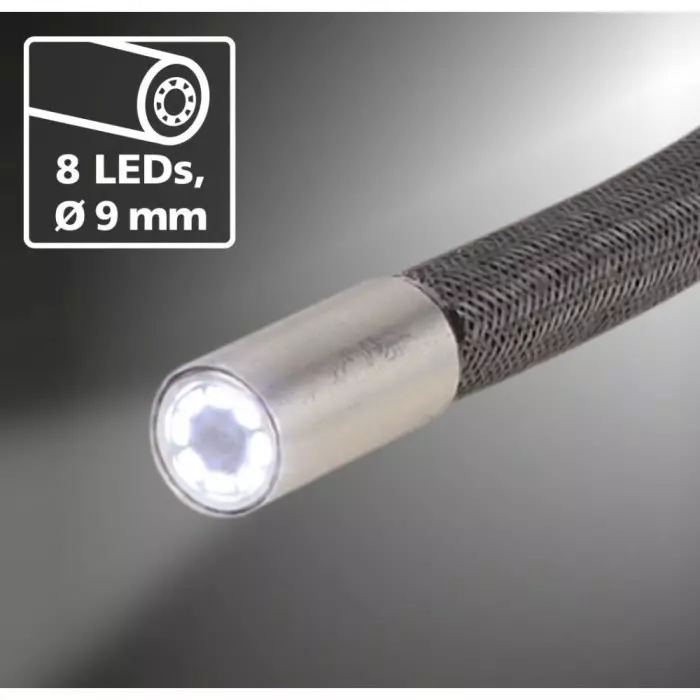 Laserliner 9 mm probe Inspection Camera Kit 1m Probe Length 1280x720pixels Resolution LED Illumination, 092.935A