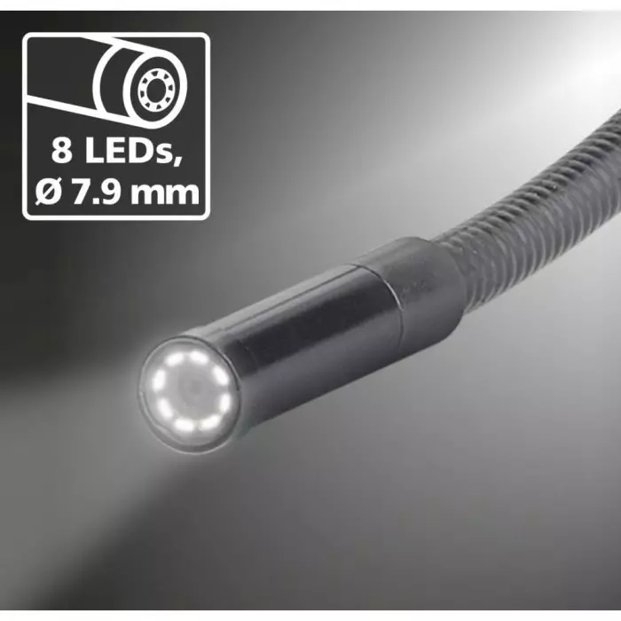 Laserliner 092.933A 7.9 mm probe Inspection Camera Kit 1.5m Probe Length 1280x720pixels Resolution LED Illumination, VideoInspector