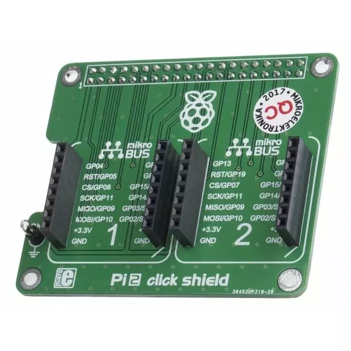 MikroElektronika Pi 2 click Shield for Raspberry Pi, MIKROE-1879