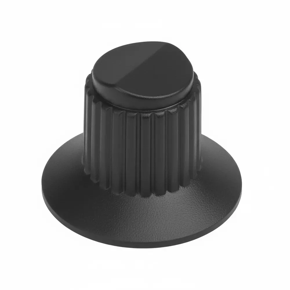 GRAYHILL Cylindrical Knob with Skirt Plastic Gray 23 mm Outside Diameter, 11K5015-JCNG