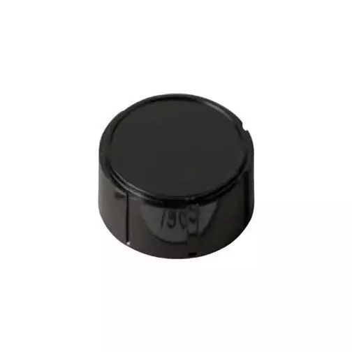 DAVIES MOLDING Cylindrical Knob Black Plastic 6.35 mm (1/4 inch) Shaft Diameter, 1206AW