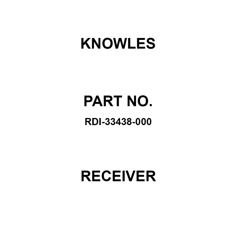 Knowles Balanced Armature Receiver Solder Pad Termination Panel Mount, RDI-33438-000