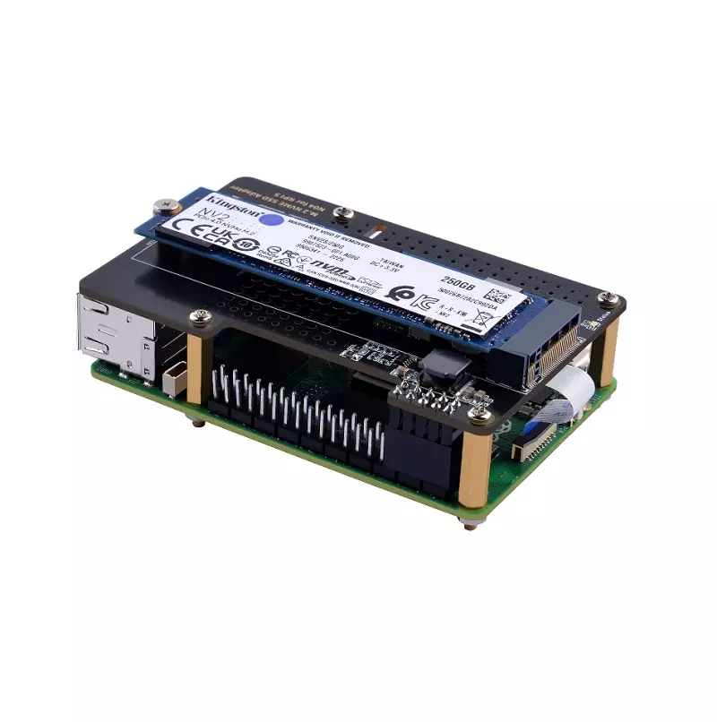 52Pi N04 M.2 2280 PCIe To NVMe Top Extension Adapter Board For Raspberry Pi 5