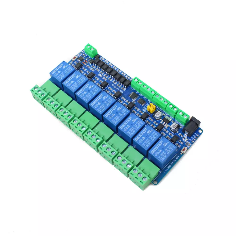 GENERIC 12V Modbus RTU 8, Channels Relay Module, Input Optocoupler, Isolation RS485 MCU