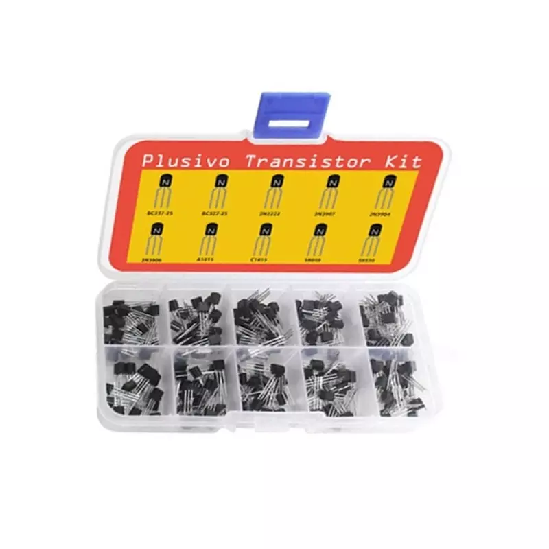 PLUSIVO BJT Transistors Assortment Kit with Bonus Resistor Pack