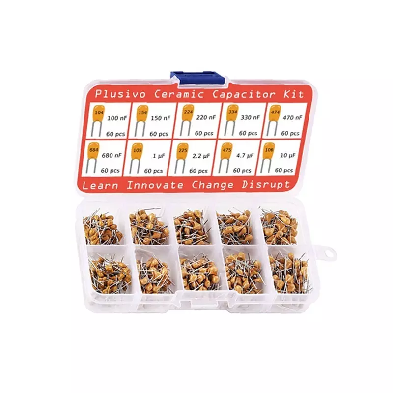 PLUSIVO All in One Ceramic Capacitor Assortment Kit