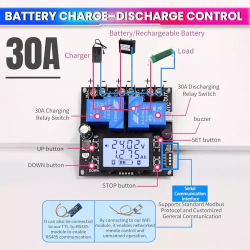 amicisolar-bt13l-coulomb-meter-30-a-battery-chargedischarge-controller-dual-relay-lithium-lead-acid-1xcoul-30a