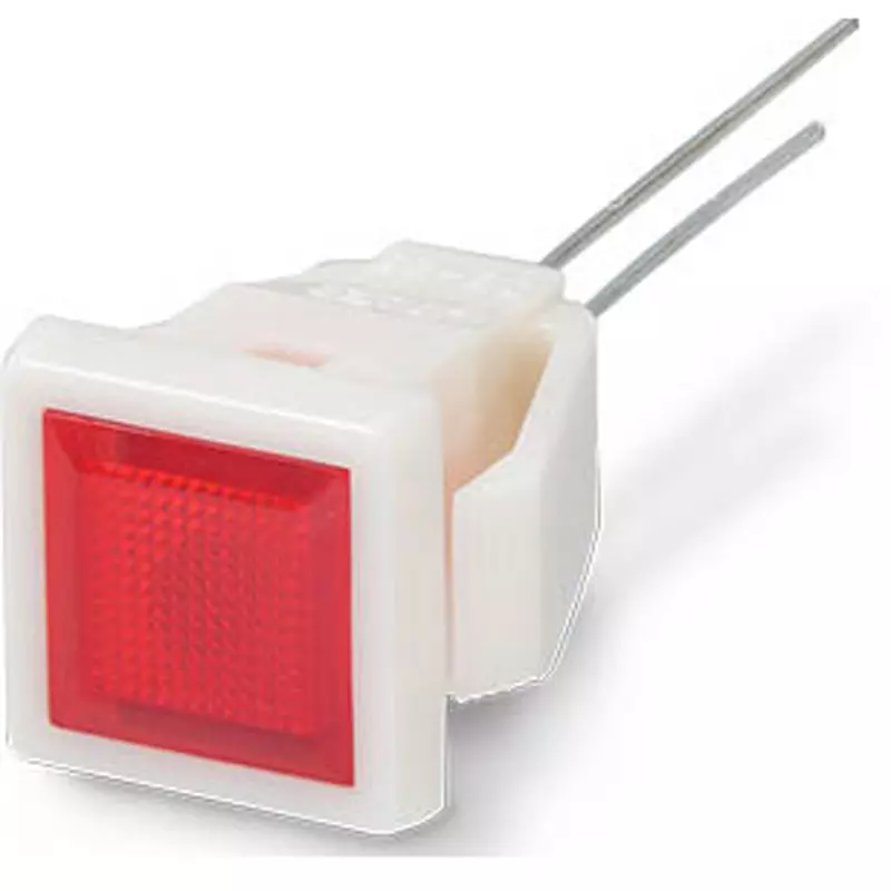 Sato Parts Indicator Light LED Bracket Square Lens 9X9 mm Flat Lens, DB-25-F-CRR