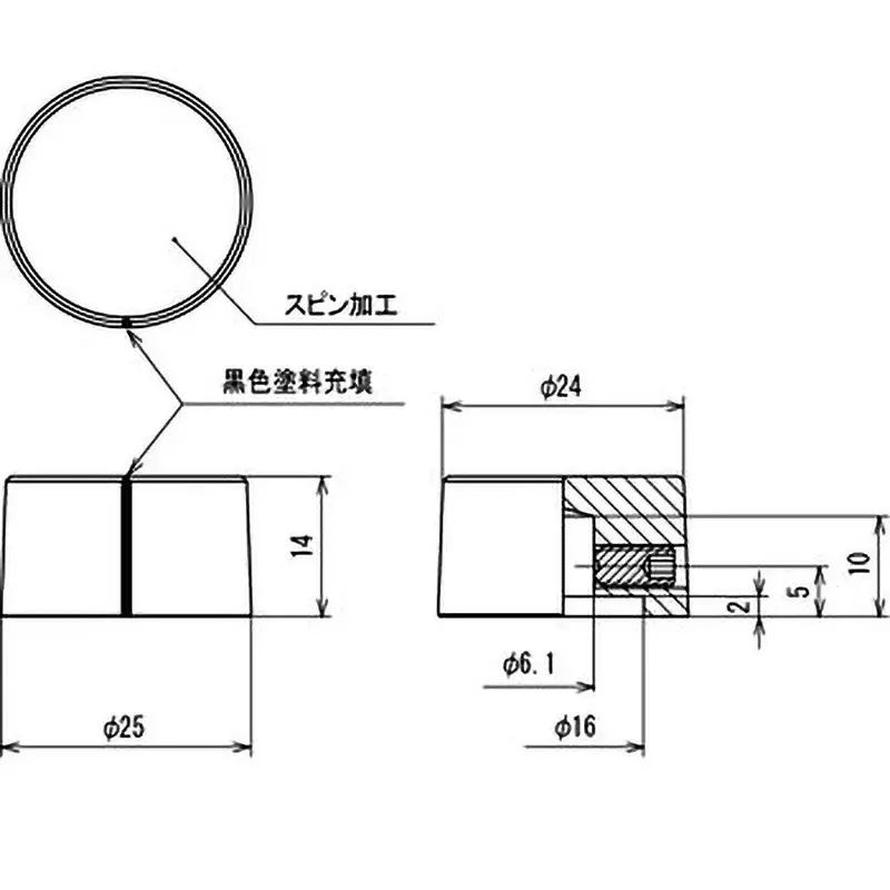 sato-parts-metal-knob-k-5475-aluminum-silver-for-hexagon-wrench-nominal-2-k-5475-m