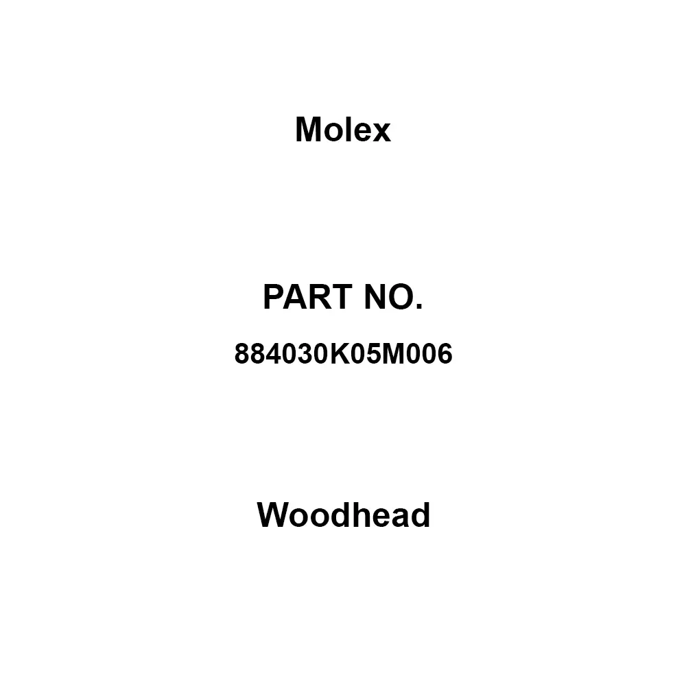 Molex Woodhead 250 AC/DC V Rated Voltage 22 Applicable Wire Range Awg Straight Connection Type, 884030K05M006