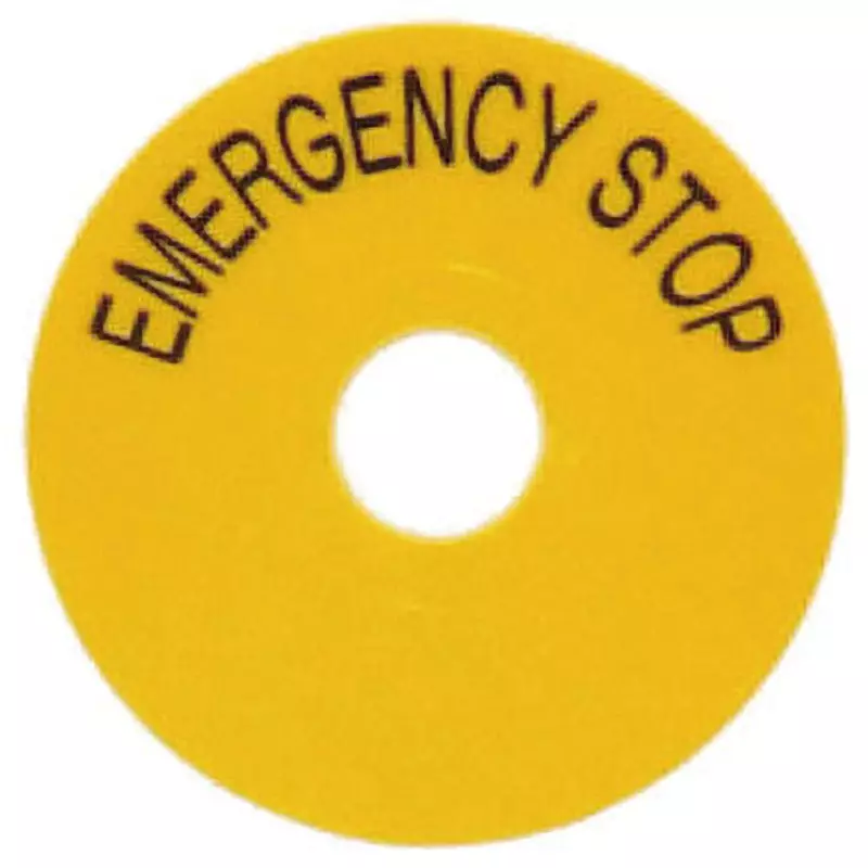 SUS Emergency Stop Seal English Language Display For Φ16 switch S Suitable For BlACk Letter Color, C4P-011S